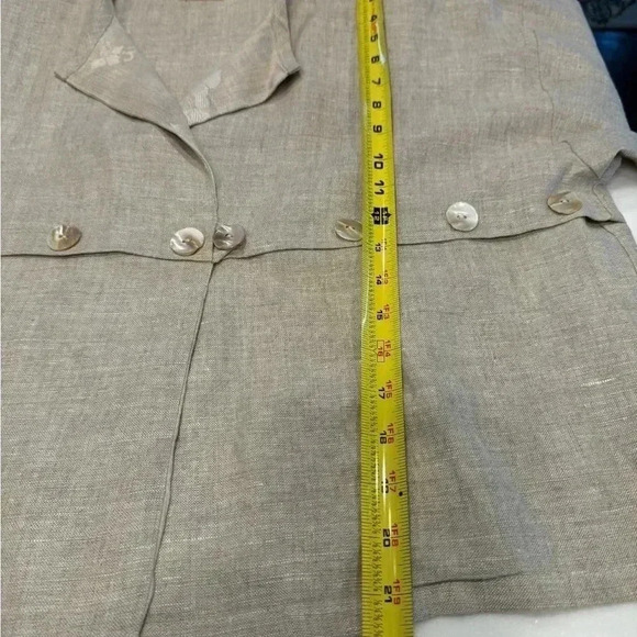 Karol Richardson 100% linen short casual jacket. Cuff sleeve size small - Picture 9 of 10